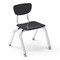 Virco 3000 Series 12" Classroom Chair, Preschool - 1st Grade with Nylon Glides - Black Seat 3012 - alternate 1